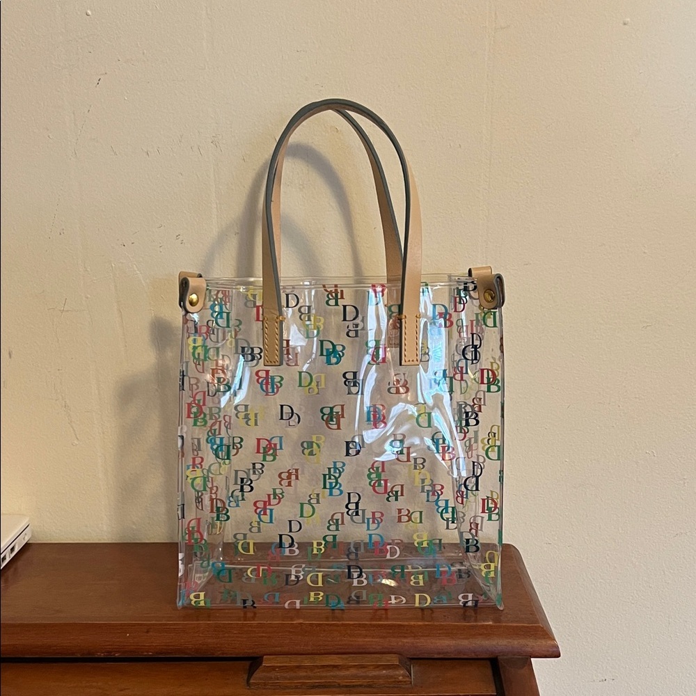 Dooney & Bourke Clear Tote with Multicolor Logo - Picture 6 of 9